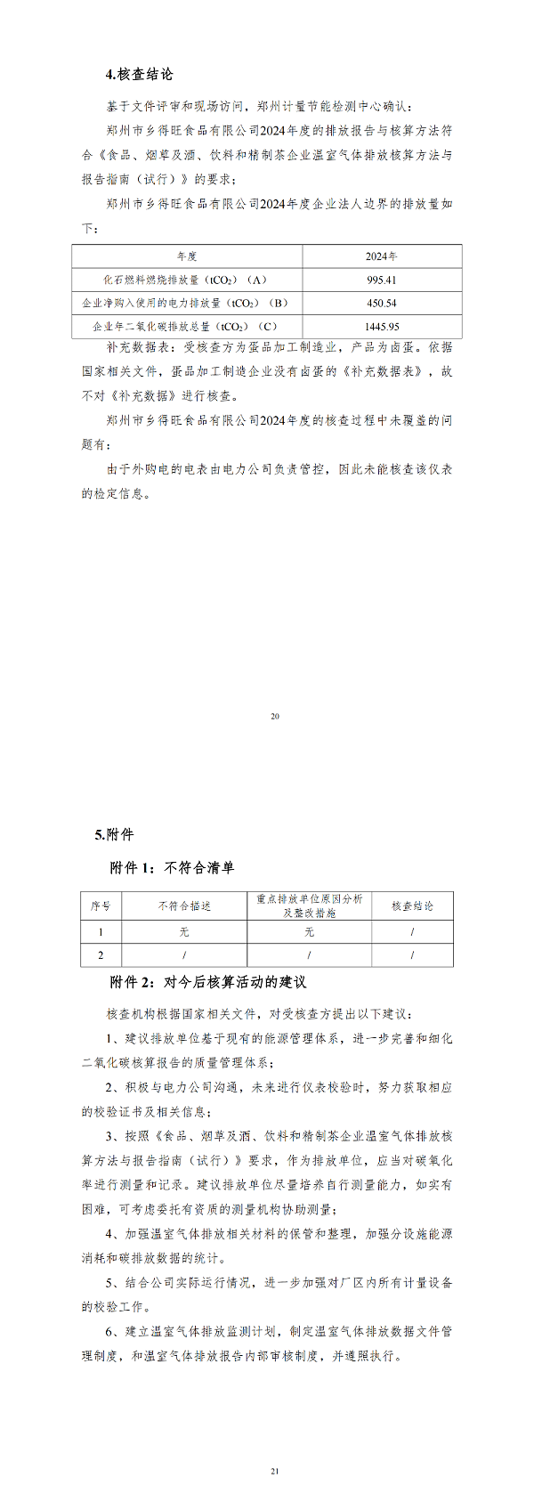 郑州市乡得旺食品有限公司2024年温室气体排放核查报告_02