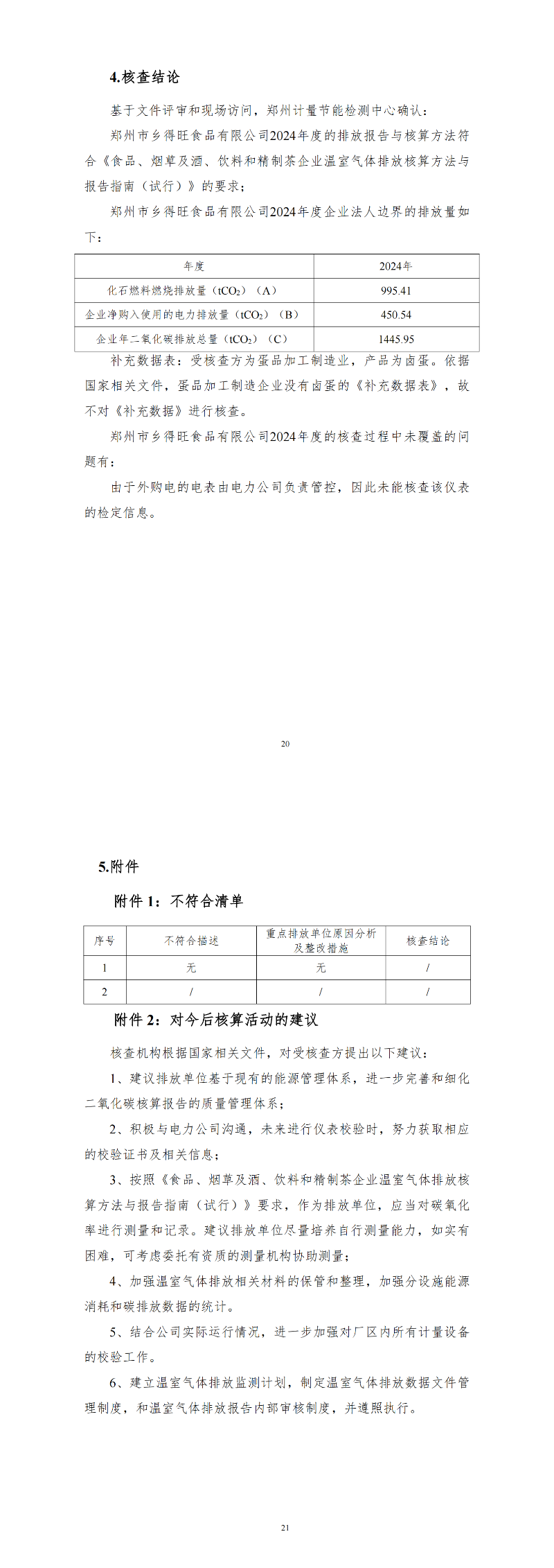 郑州市乡得旺食品有限公司2024年温室气体排放核查报告_02